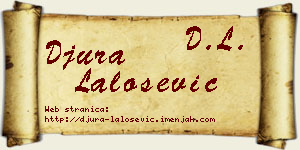 Đura Lalošević vizit kartica
